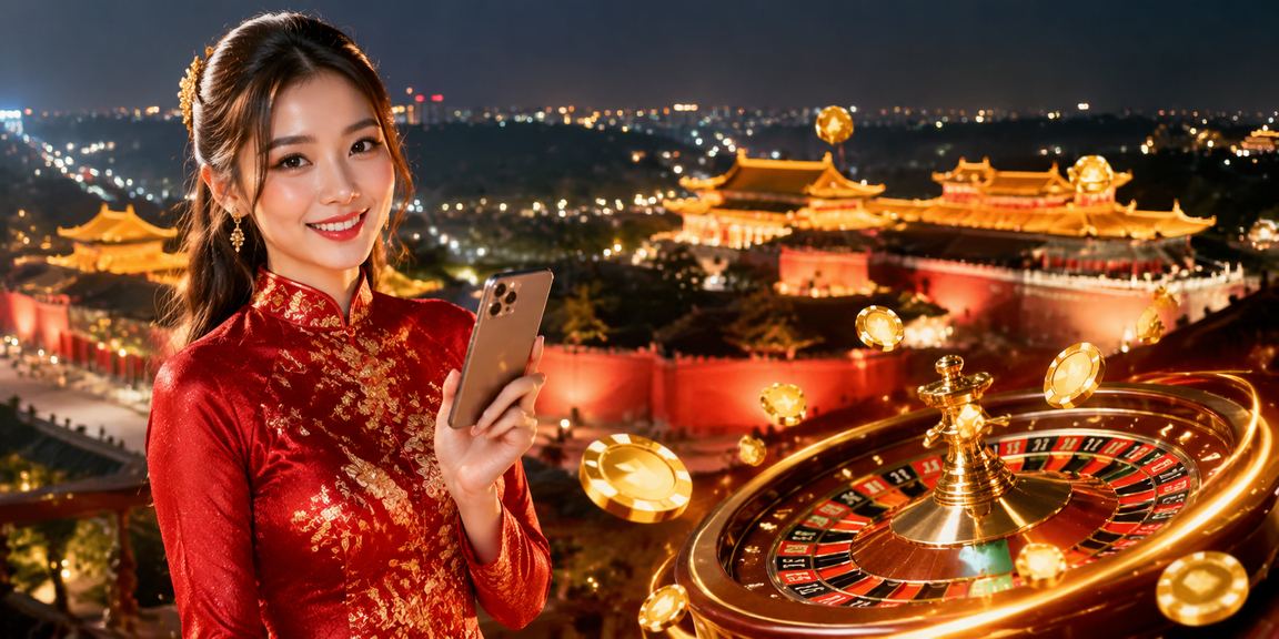 Hình ảnh bàn roulette với người chơi mặc áo dài truyền thống tại Huế